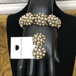 Coldwater Creek antique look pearl bracelet set